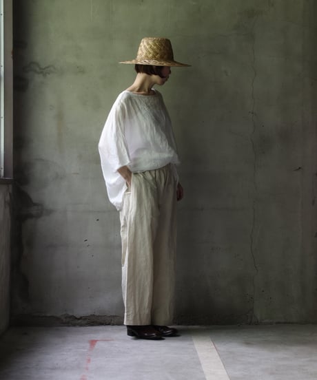 cavane キャヴァネ / Tunic half-sleeve Linen100シャツ / ca-25078