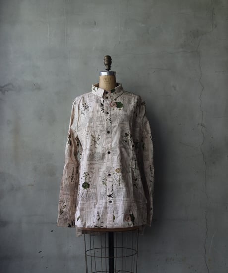 ALEKSANDR MANAMISアレクサンダーマナミ/ SLIT DETAIL WINTER HERBARIUM SHIRTシャツ / am-24029