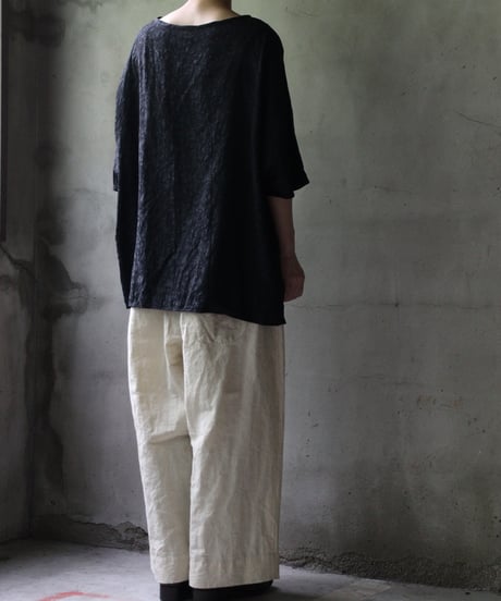 cavane キャヴァネ / Tunic half-sleeve Jacquardシャツ / ca-25079