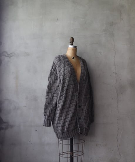 BIEK VERSTAPPEN / HAND KNITTED CARDIGAN手編みニット / Bie-24025(KNH-big)