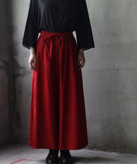 cavane キャヴァネ / Wide Petti Pants Linen/Cottonパンツ/ca-25093