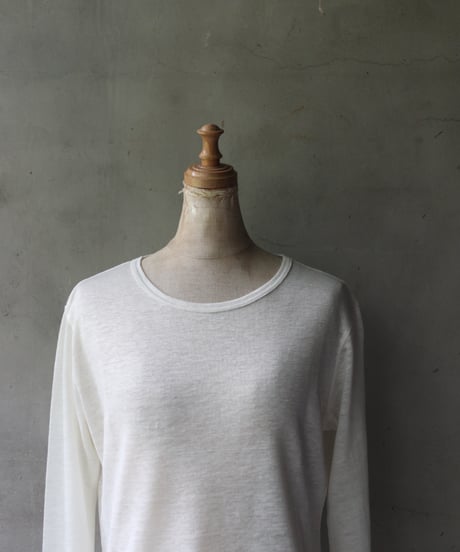 cavane キャヴァネ / Linen Crew-Neck long sleeveT  / ca-24112B