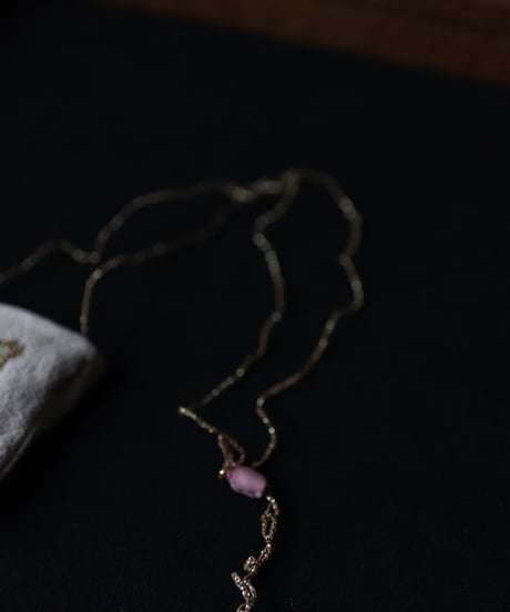 Antonia Rossi (Antomoon)/ Embroidered little pouch omamori vintage Necklaceネックレス / An-25009
