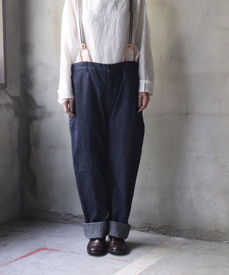 cavane キャヴァネ / Denim-Trousers with suspenderパンツ