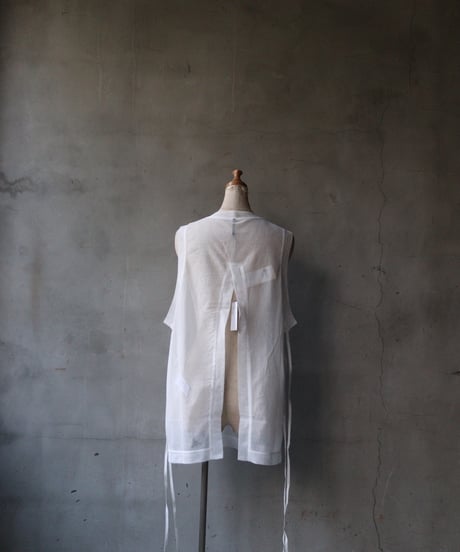 NATIVE VILLAGE ネイティブヴィレッジ / No.7/ Where the fog clears バックオープンノースリーブ（foggy white）/ na-25012