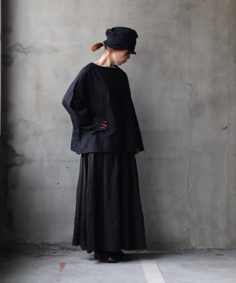cavane キャヴァネ / Tunic long-sleeve Cotton100Jacquardシャツ / ca-26025