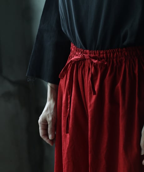 cavane キャヴァネ / Wide Petti Pants Linen/Cottonパンツ/ca-25093