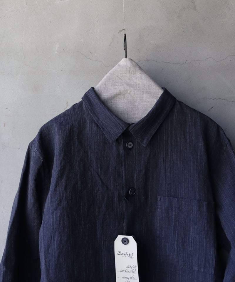 【即購入可】Bergfabelネイビー ワーカーシャツ Bergfabel バーグファベル / WORKER SHIRT / BFMSH30/181