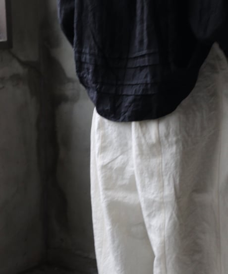 cavane キャヴァネ / Raglan puff-sleeve blouse Linen100天日干しブラウス / ca-26048