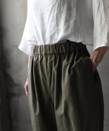 cavane キャヴァネ / Wide Cotton/Linen100 TrousersⅡ パンツ/ ca-25108