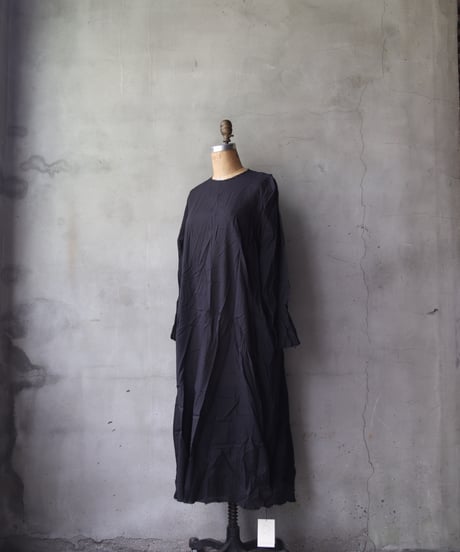 SCHA シャー/ Round Neck Long Sleeve Dress Medium Long "12B-OE" /  Sc-24004 ( Art#1721)