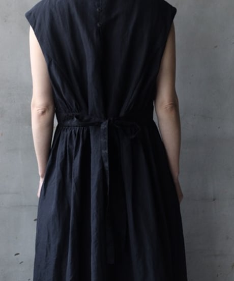 cavane キャヴァネ / Gathered Waist Sleeveless Dress Linen&Cotton100ワンピース / ca-26033