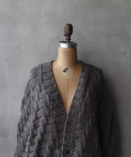 BIEK VERSTAPPEN / HAND KNITTED CARDIGAN手編みニット / Bie-24025(KNH-big)