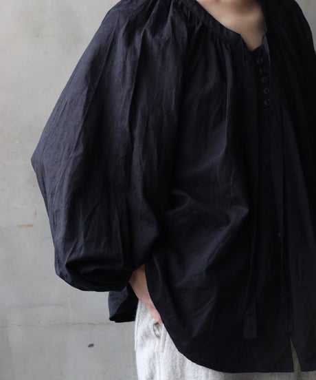 cavane キャヴァネ / Raglan puff-sleeve blouse Jacquardブラウス / ca-26022