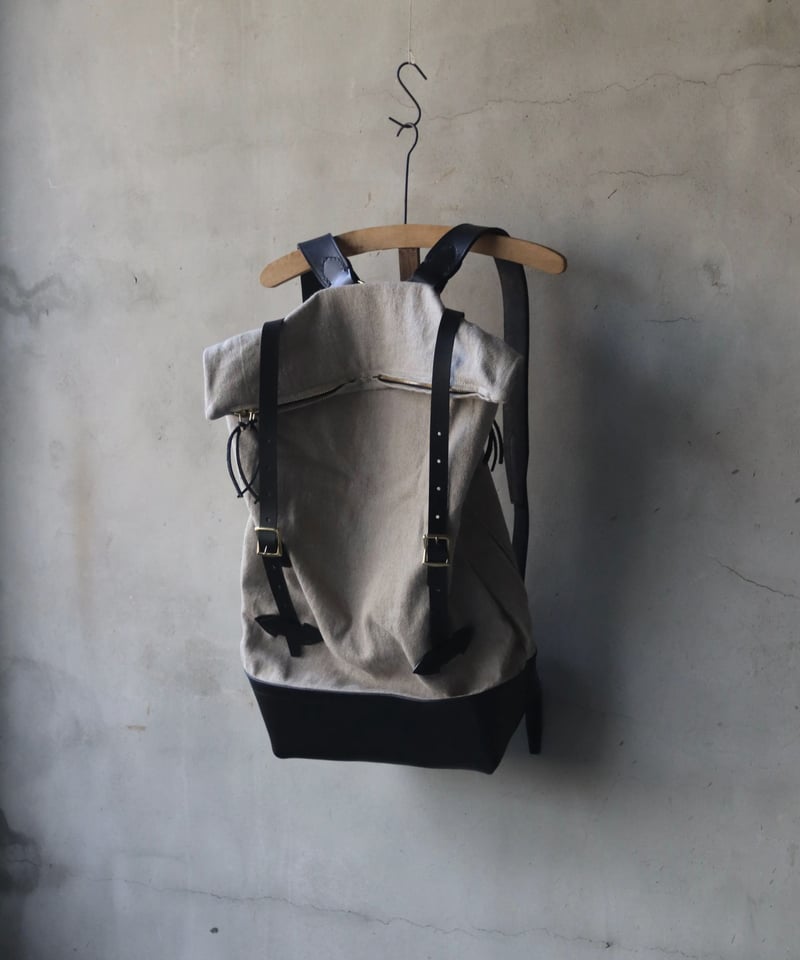 klauseクロイゼ / LEATHER BACK PACK BELARUSAN LINEN 