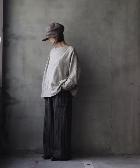 cavane キャヴァネ / Tunic long-sleeve Cotton&Woolシャツ / ca-25151