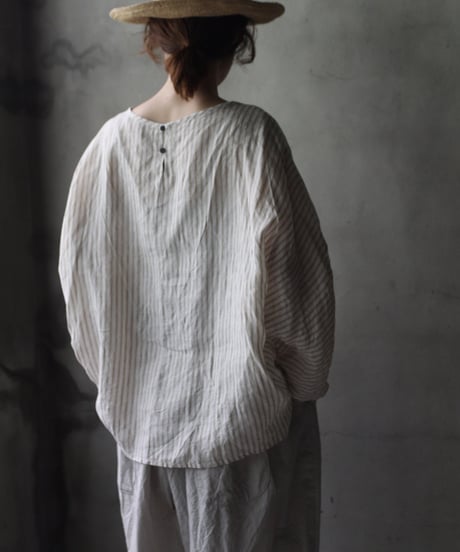 cavane キャヴァネ / Tunic long-sleeve Linen100シャツ / ca-26086