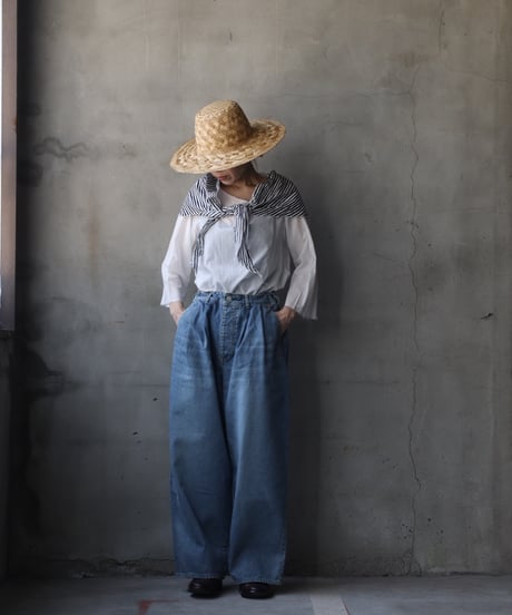 Dulcamaraドゥルカマラ / デニムシンプル2タックサイドPT UNISEX / dl-26008(D126-P553)