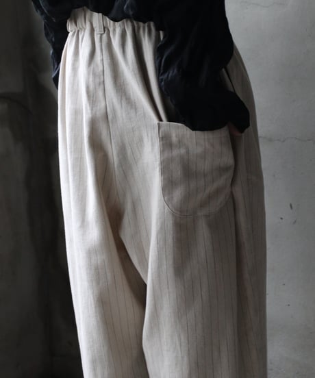 cavane キャヴァネ / St-Wide TrousersⅡ Cotton&Linenパンツ/ ca-26046