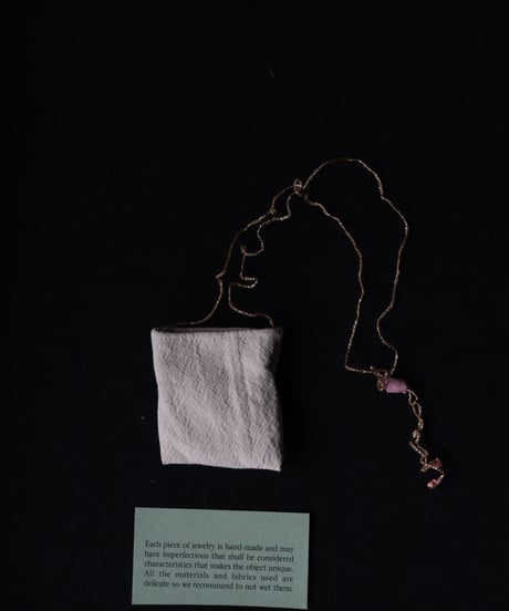 Antonia Rossi (Antomoon)/ Embroidered little pouch omamori vintage Necklaceネックレス / An-25009