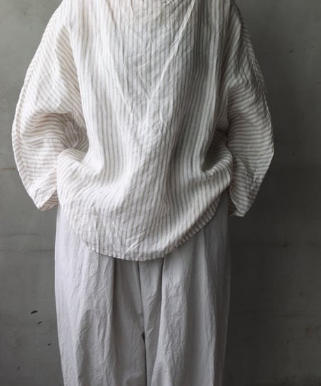 cavane キャヴァネ / Tunic long-sleeve Linen100シャツ / ca-26086