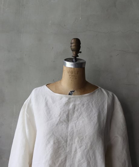 klauseクロイゼ / Silk & Linen C.S.Boat Neck Shirt / kla-25031