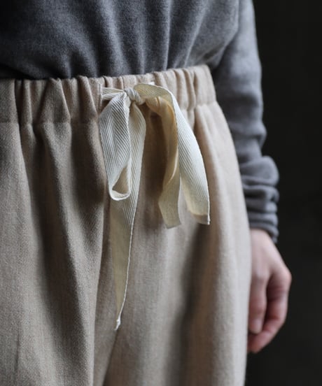 cavane キャヴァネ / Wool & Linen Wide easy-pantsパンツ/ca-24239