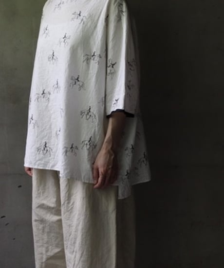 cavane キャヴァネ / Tunic half-sleeve Cotton/Linen100シャツ / ca-25081