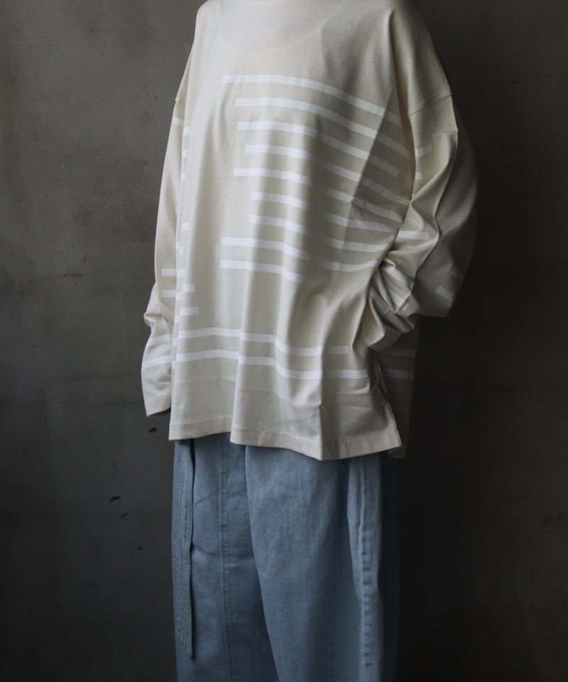 Dulcamaraドゥルカマラ グリッチボーダーロンT Dulcamaraドゥルカマラ / グリッチボーダーロンT UNISEX / dl-24015