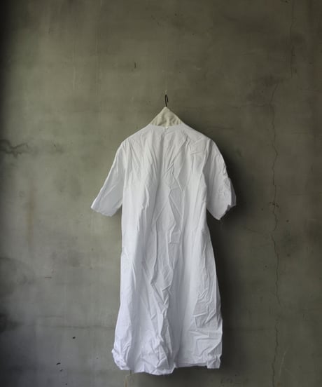 SCHA シャー/ Round Neck Elbow-lenght Sleeve Dress Short " OE "-PAPER COTTON - / Sc-23010( Art#1667)