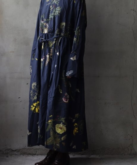 ALEKSANDR MANAMISアレクサンダーマナミ/ NATURA BLEU LOOSE FRONT DRESSワンピース/ am-25013