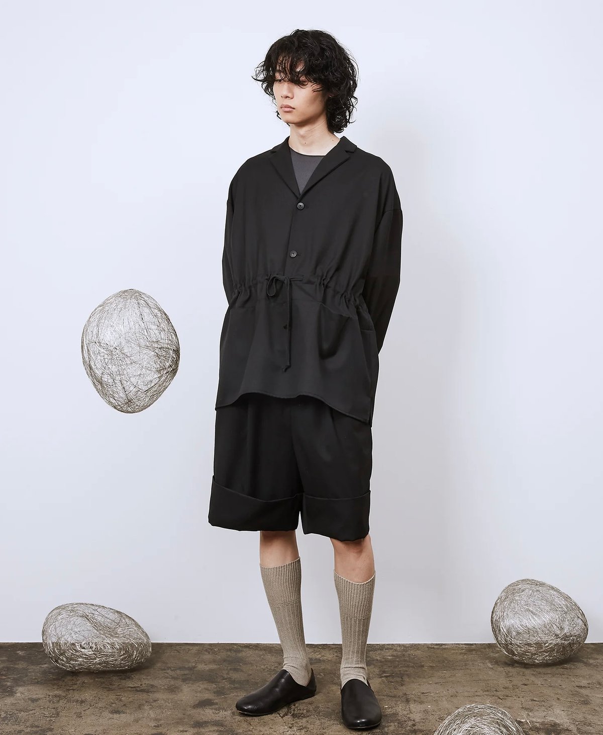 Dulcamara よそいき フェイクカラーコート　定価¥38500 Dulcamara (ドゥルカマラ) よそいきルーズWJK