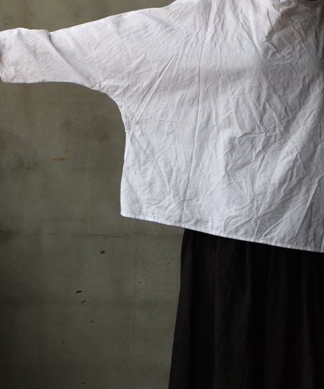 cavane キャヴァネ / Tunic long-sleeve Cotton100Jacquardシャツ / ca-26024