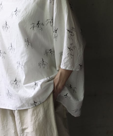 cavane キャヴァネ / Tunic half-sleeve Cotton/Linen100シャツ / ca-25082