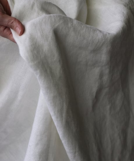 klauseクロイゼ / Band collar Shirt Long Belarus Linen(綾織/中厚手)ワンピース/ kla-25007
