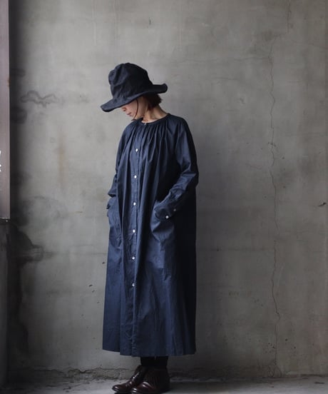 cavane キャヴァネ / Organic cotton Gathered-Dressワンピース / ca-25760