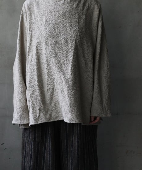 cavane キャヴァネ / Tunic long-sleeve Cotton&Woolシャツ / ca-25151