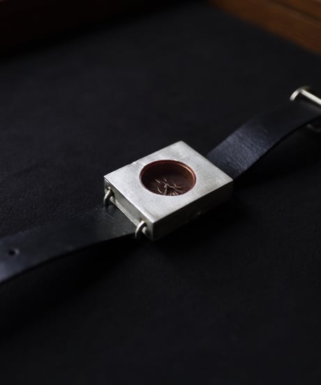 cavane Accessories / Silver925 Leather bangle watch" SQUARE " 時計 / ca-25950