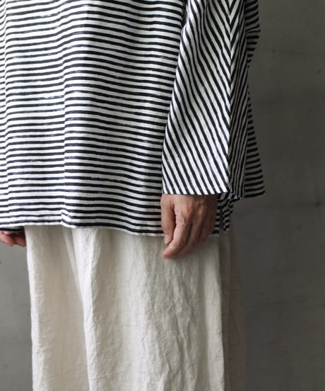 cavane キャヴァネ / Tunic long-sleeve Cotton/Linen100シャツ / ca-25121
