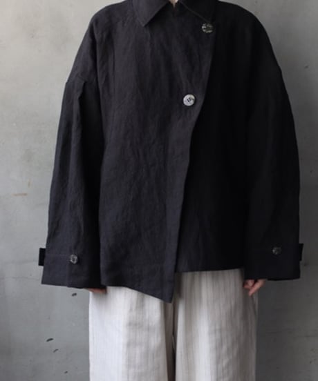 cavane キャヴァネ / Short trench JK Linen100ショートトレンチ / ca-26044