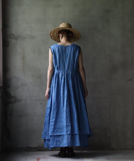 cavane キャヴァネ / Gathered dress linen100ワンピース / ca-25120