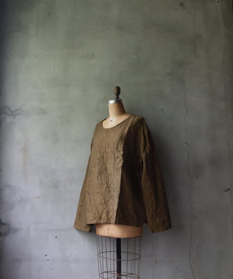 Au Vrai Chic/ Crew Shirt No Collar Long sleeve/ Au-24004