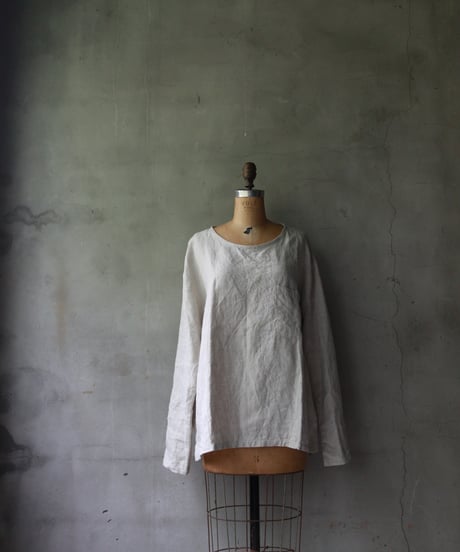 Au Vrai Chic/ Crew Shirt No Collar Long sleeve/ Au-24006
