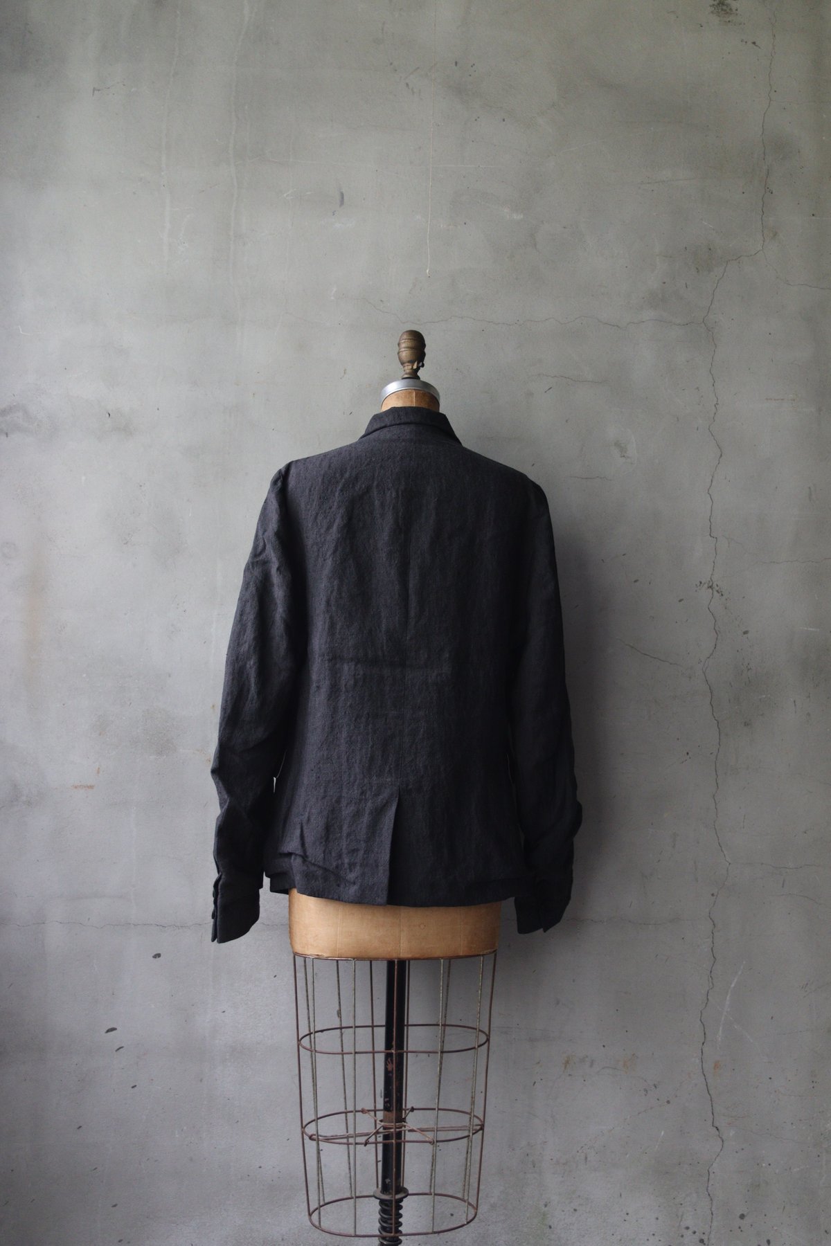 Bergfabel farmer coat 48 チェスターコート Bergfabel, Farmer Coat - Navy Check - MAKIE