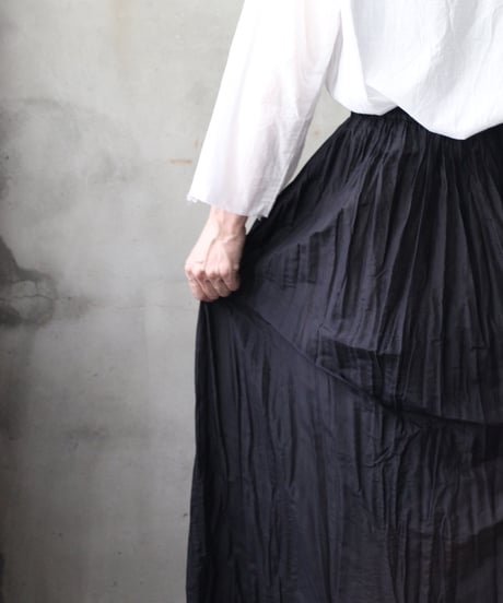 cavane キャヴァネ / Gatehered Petti Skirt Silk&Cotton100スカート/ca-25138