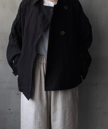cavane キャヴァネ / Short trench JK Linen100ショートトレンチ / ca-26044