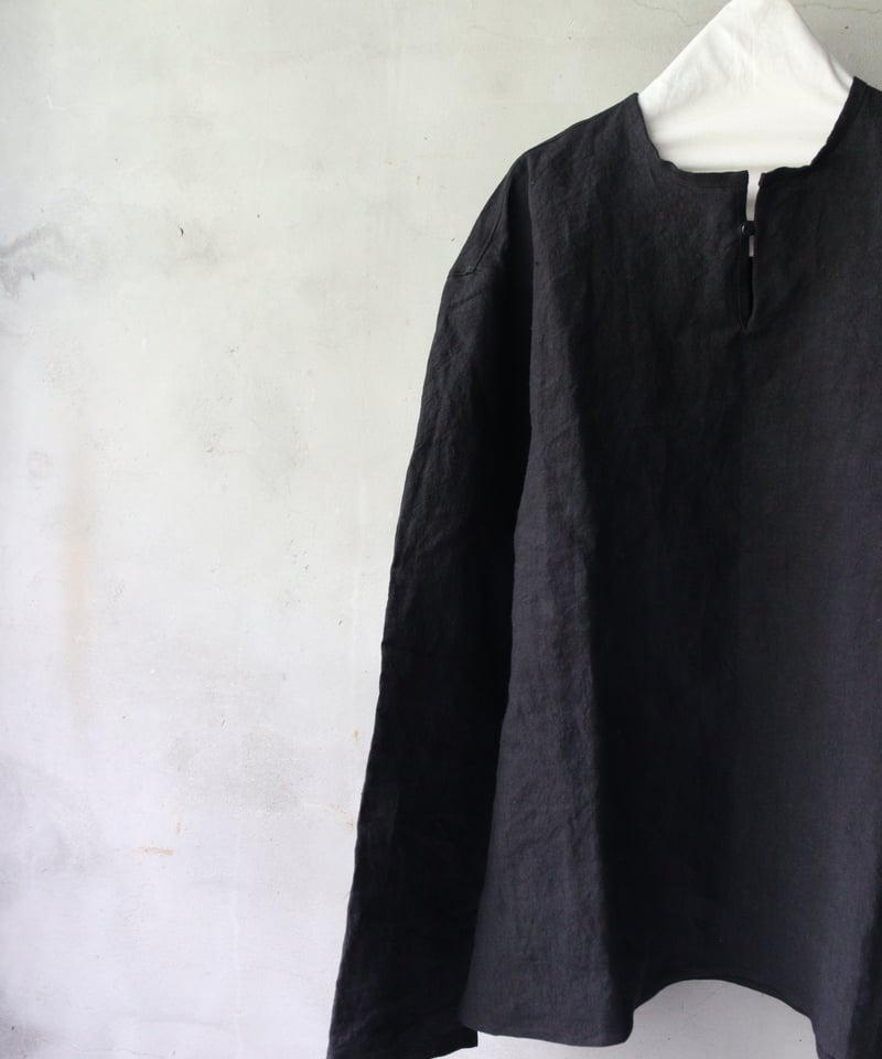 klauseクロイゼ / Sun-dried Linen C.S Slit Neck Shir klauseクロイゼ / Sun-dried Linen C.S Slit Neck Shir