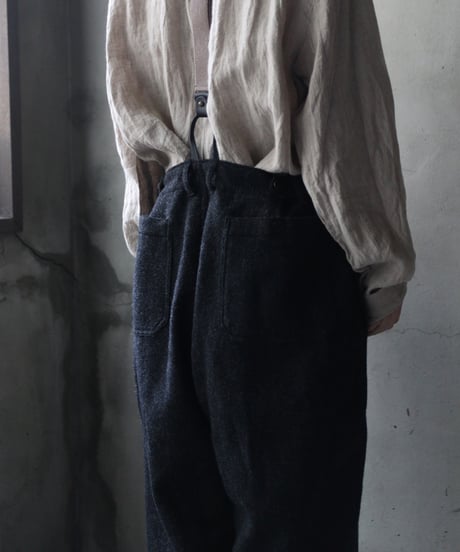 cavane キャヴァネ / Over-pants with suspender wool100パンツ / ca-25159