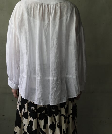 cavane キャヴァネ / V Pull-over blouse linen100ブラウス / ca-25162