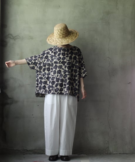 cavane キャヴァネ / Tunic half-sleeve Cotton/Linen100シャツ / ca-25113